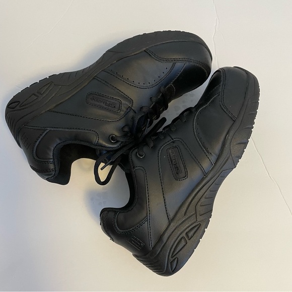 SR Max Slip Resistant SS Grip Black Shoes Size 7.5 Uniform - Picture 8 of 8
